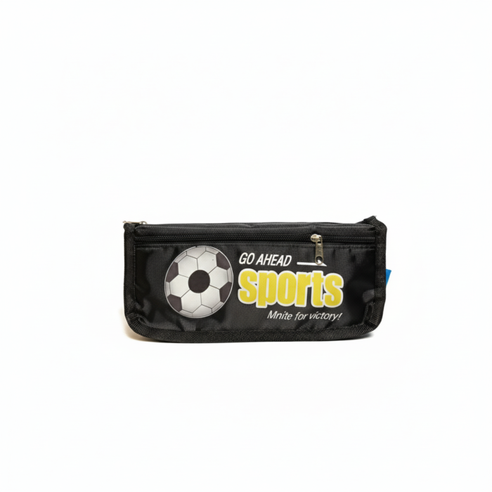 "Go Ahead Sports" Soccer Pencil Pouch (Model 43/08 8805) – Durable Athletic Stationery Bag with "Mnite for Victory" Graphic
