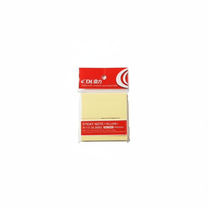 CDL Premium Yellow Sticky Notes (3" x 3") – Model DL6002 High-Adhesive Self-Stick Pads for Office, School, and Business