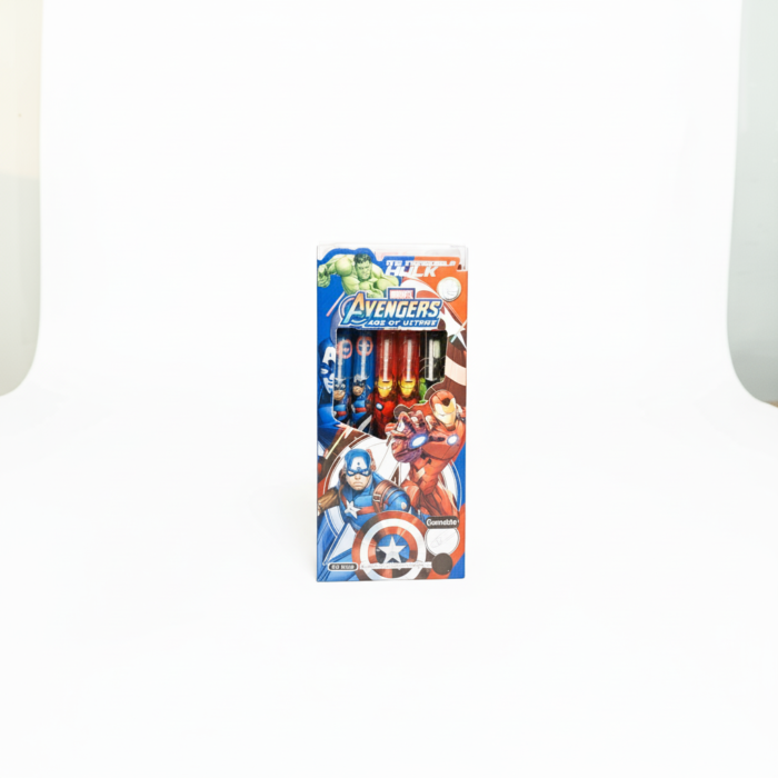 Avengers Erasable Gel Pen Set (Model 63/06) – 6-Piece Multicolor Marvel Character Stationery with Friction Eraser Tip for Kids and School