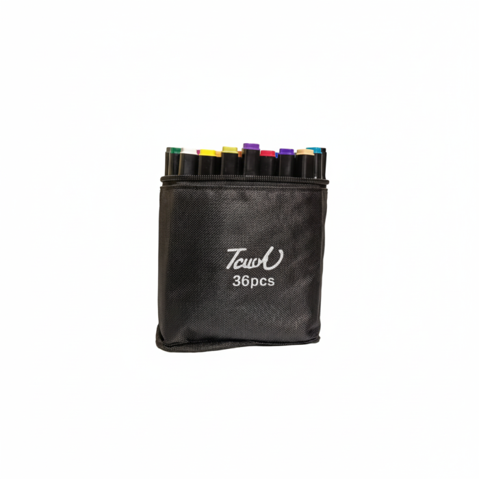 Touch Albao 36-Piece Dual-Tip Alcohol Marker Set – Professional Sketching & Coloring Pens with Portable Carrying Case for Artists, Students, and Illustrators
